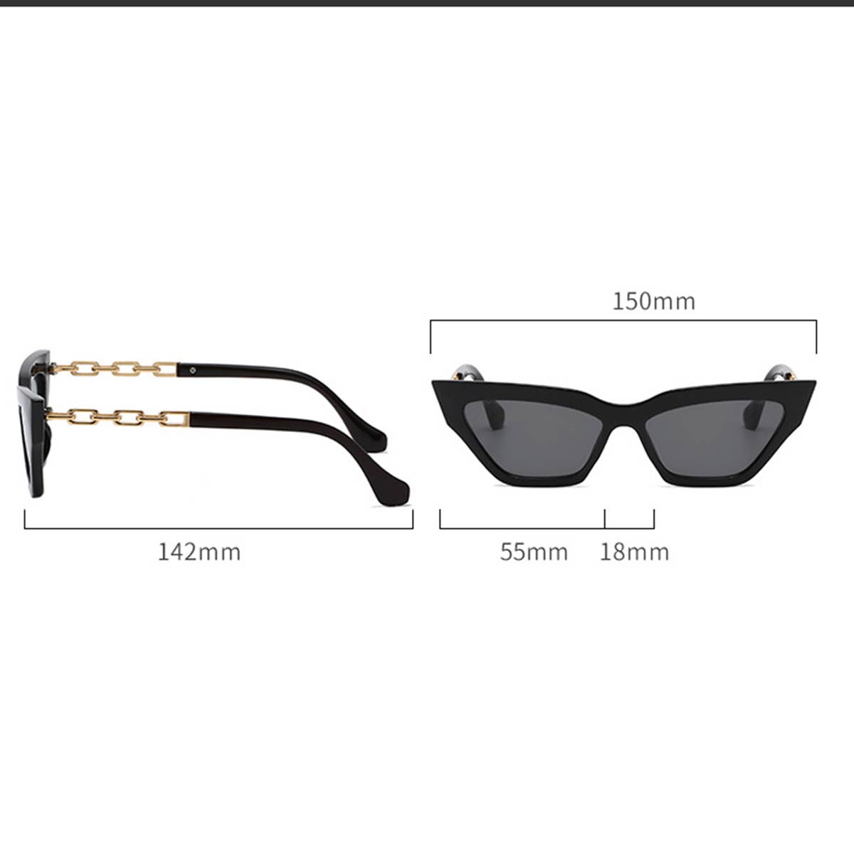 NEW PERSONALIZED RETRO CAT-EYE SUNGLASSES