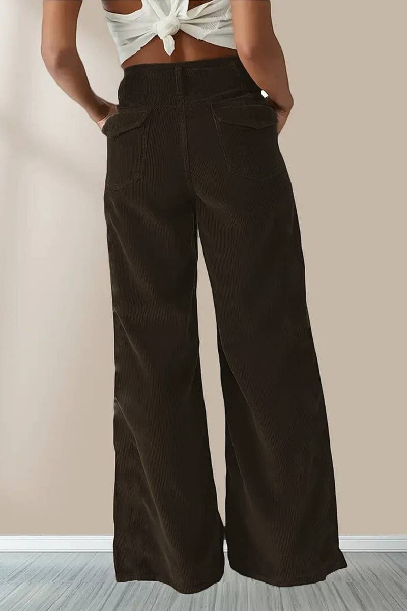 CWBLP1857_SOLID COLOR HIGH WAIST CASUAL STRAIGHT PANTS
