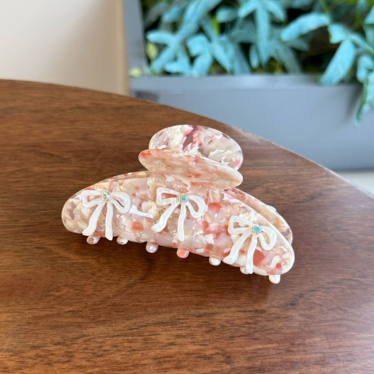 CWAHA4520_SWEET AND CUTE DIAMOND BOW HAIR CLIP