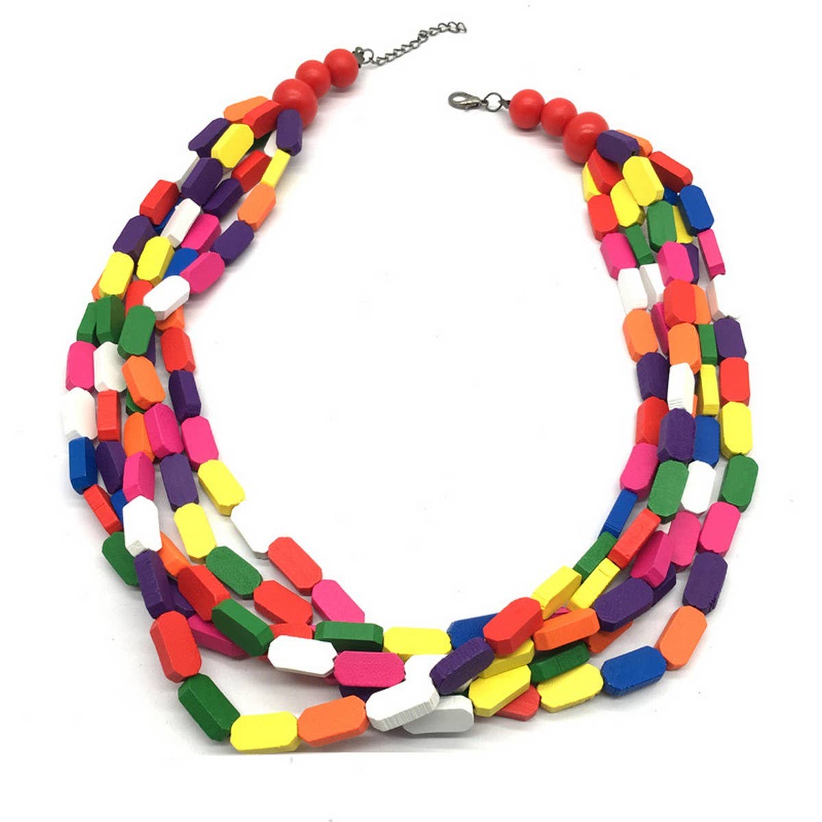 MULTI-LAYERED COLORFUL BEADED HANDMADE NECKLACE