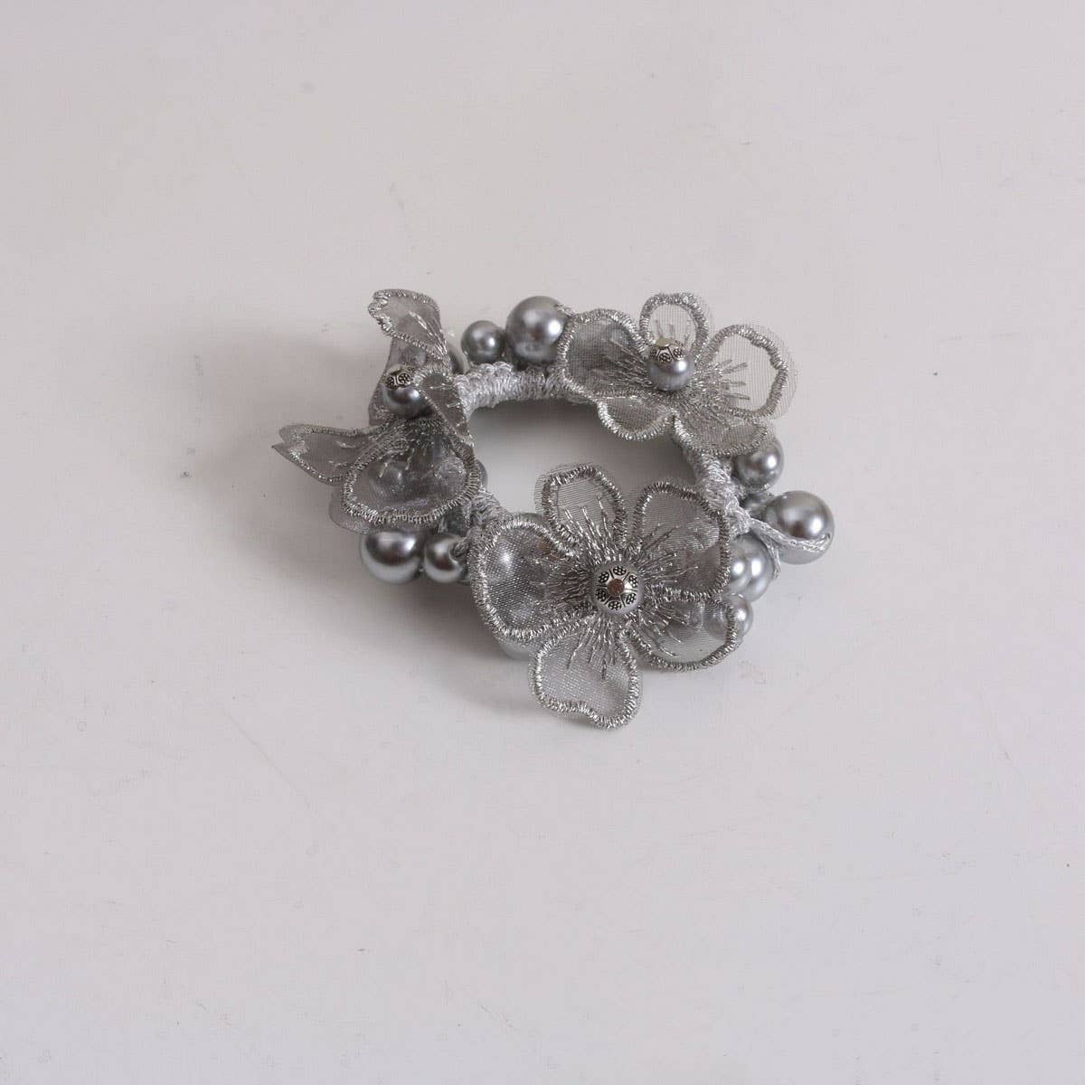 Boho Pearl Flower Hair Tie Elegant Fairy Style_CWAHA6781