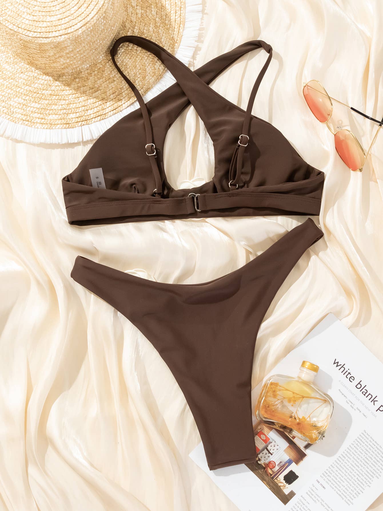 Sexy 3D Floral Hollow Bikini Swimsuit Women Beachwe