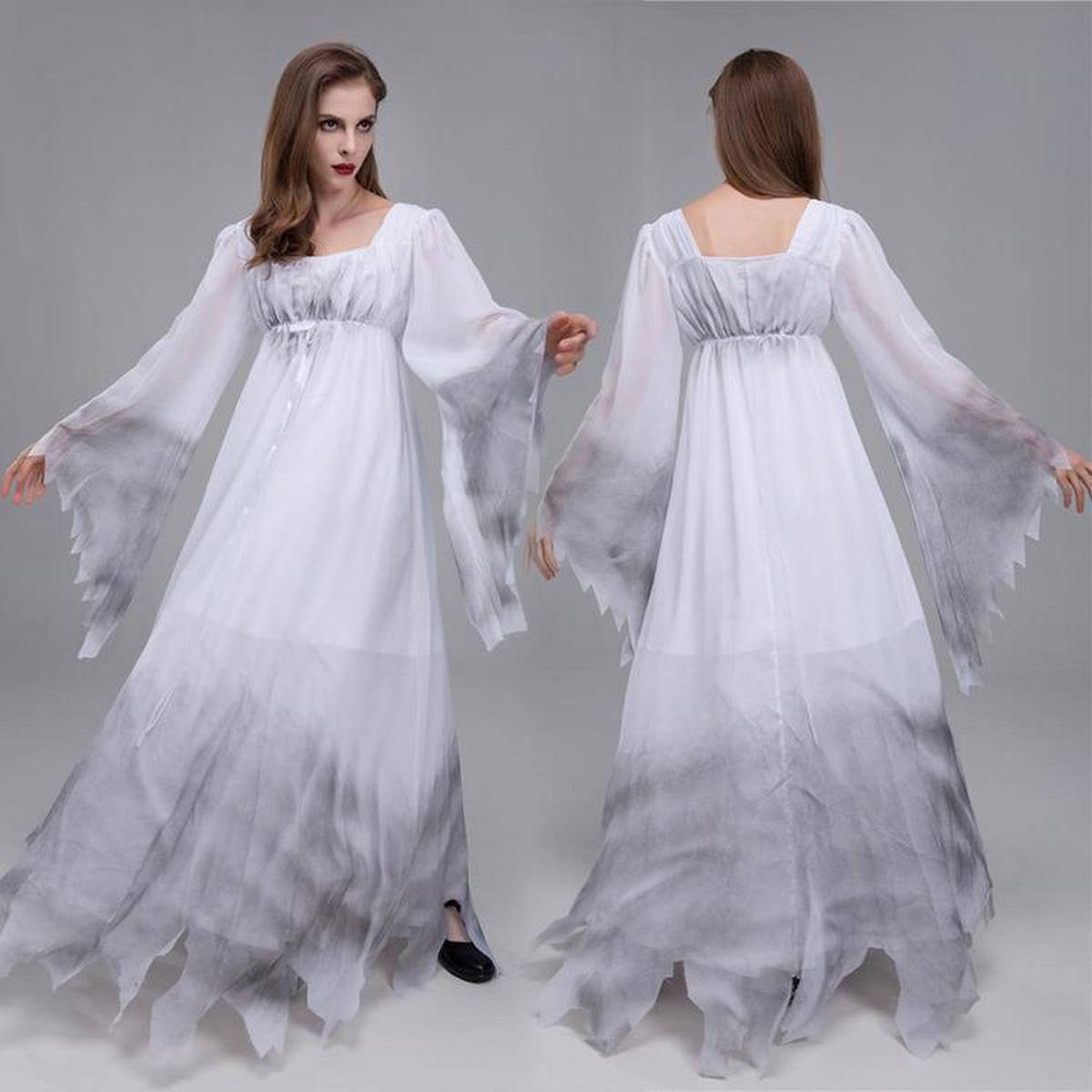 HALLOWEEN COSPLAY HORROR GHOST BRIDE LONG DRESS