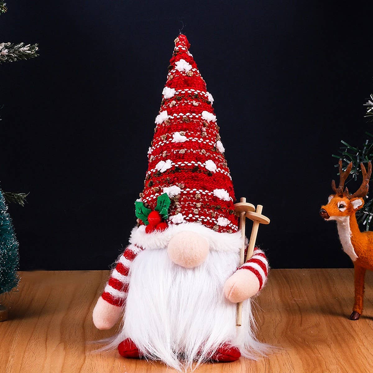 CHRISTMAS LIGHTED FACELESS OLD MAN ORNAMENT