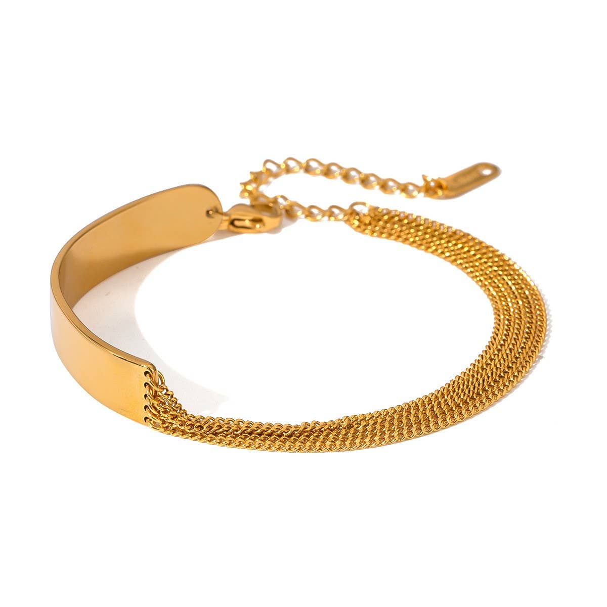 18K Gold Five-Layer Chain Bracelet, No Fade_CWAJE4707