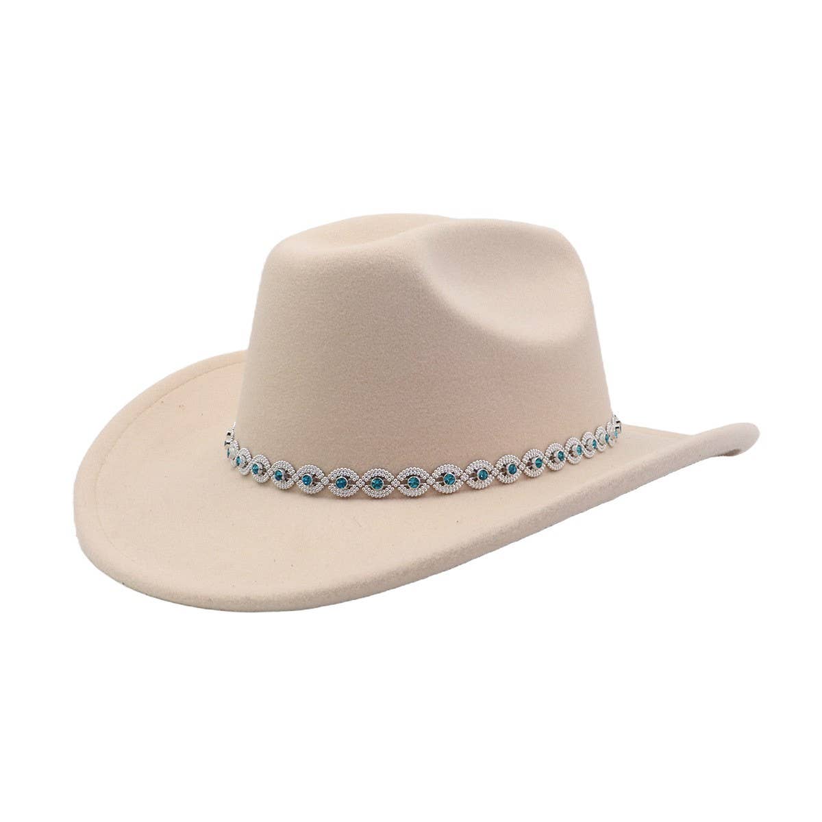 Men & Women Wool Cowboy Fedora Hat New Winter_CWAH04473