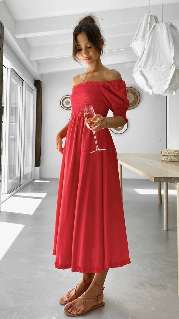 LACE LITTLE FRESH SWEET SOLID COLOR DRESS