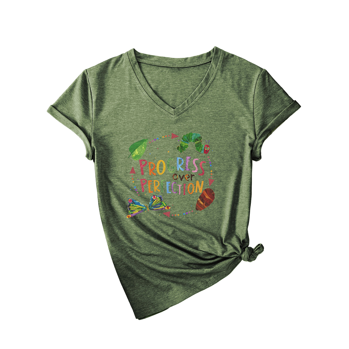 Slim Fit Women??¢s Tee ?œProgress Over Perfection??CWTTSL0501