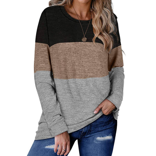 WOMEN'S CREW NECK PULLOVER MATCHING COLOR HOODIE