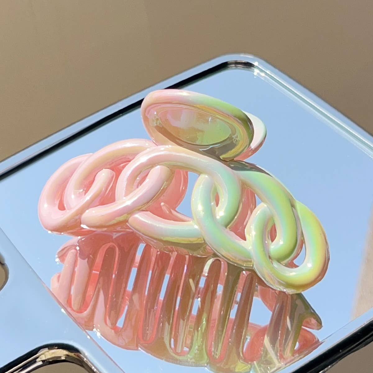 Candy gradient color fish tail bow tie hair grab