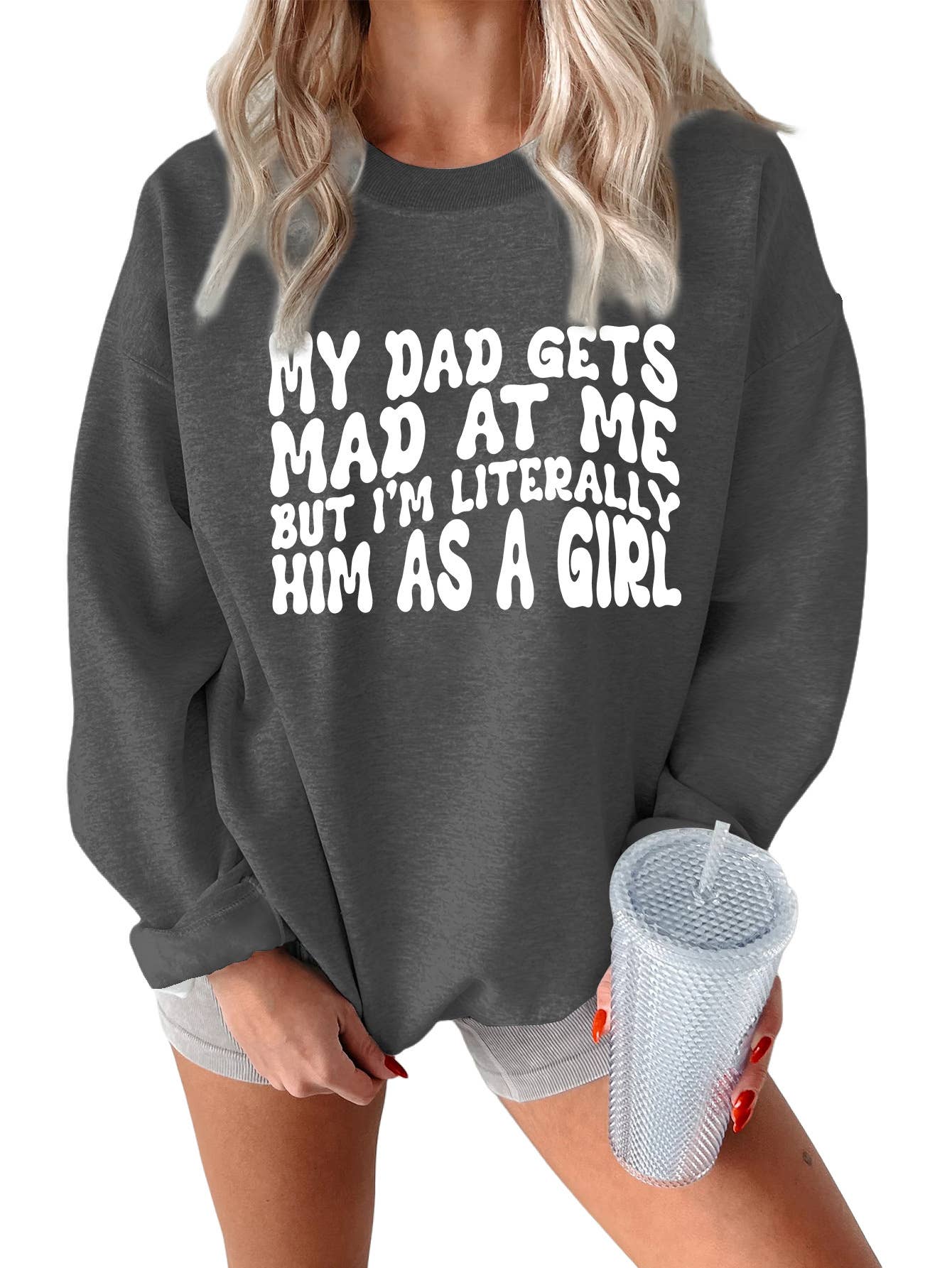 Fashionable letter printed thickened warm hoodie