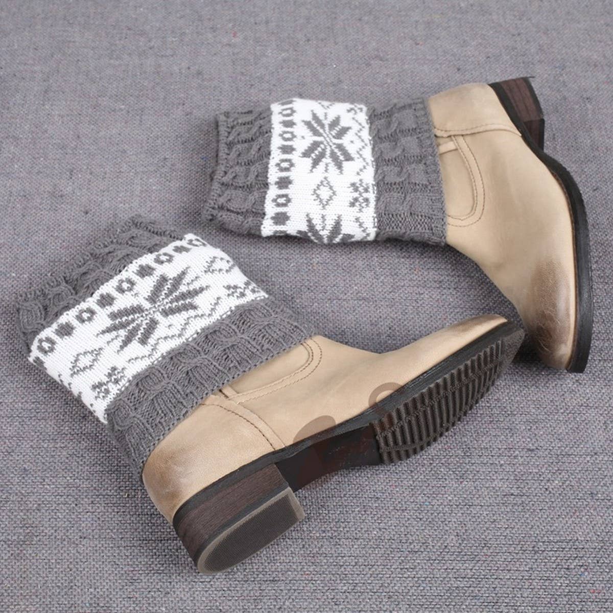 AUTUMN AND WINTER COLOR MATCHING CHRISTMAS SOCKS_CWMS0755