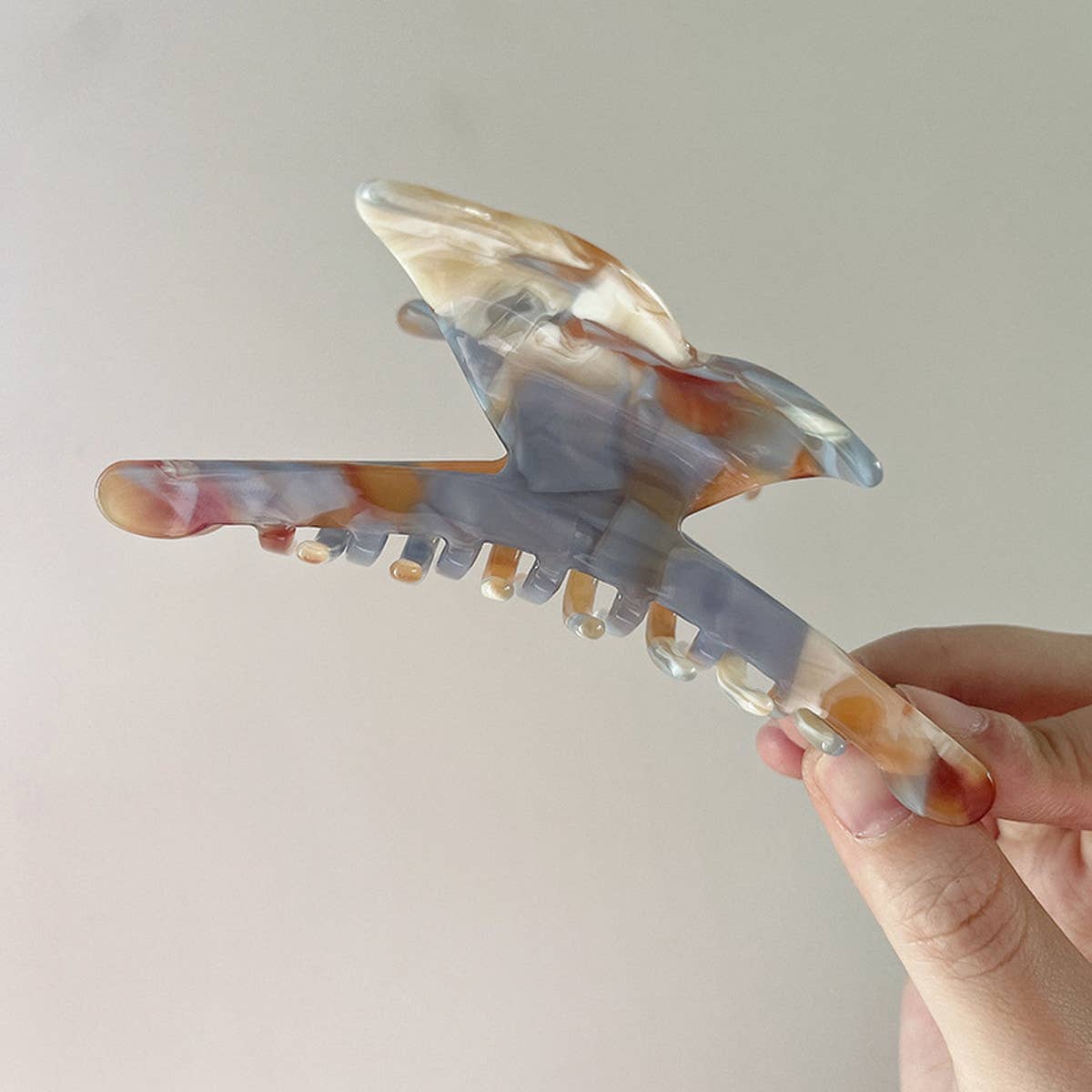 ALL-MATCH BROWN BUTTERFLY WING HAIR CLIP_CWAHA1330