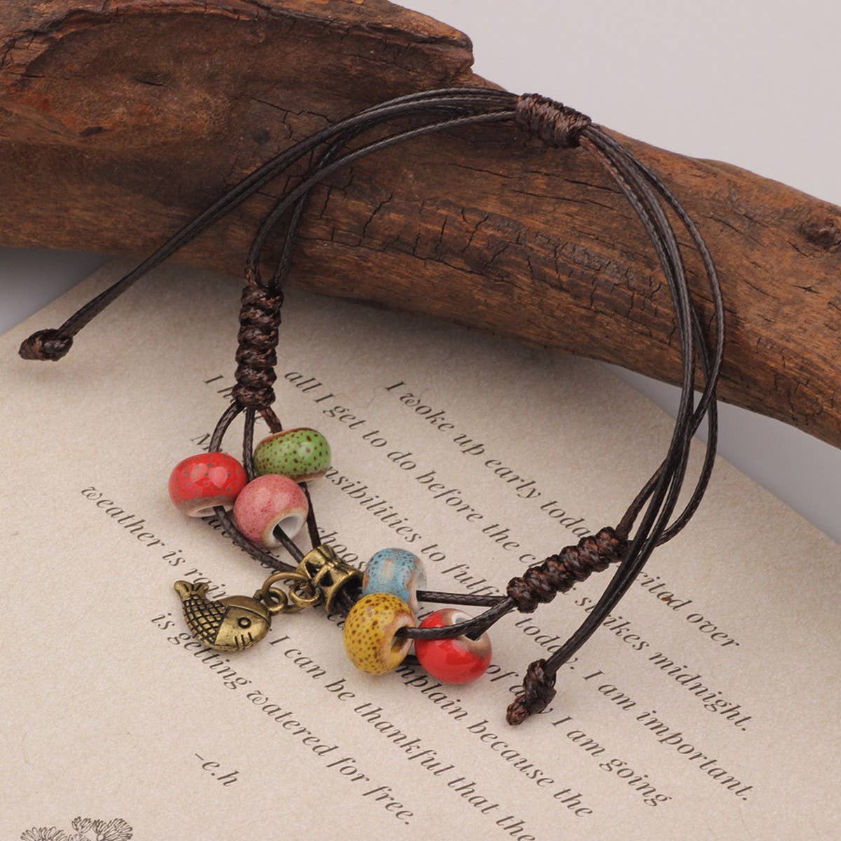 ETHNIC RETRO WOODEN BEADS ANCIENT STYLE BRACELET