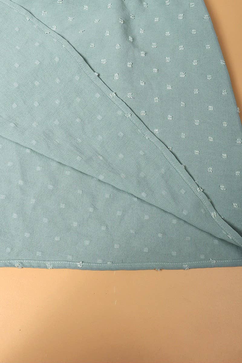 CWDSD4004_A SHORT DRESS WITH WOODEN EARS TRIMMED WAIST