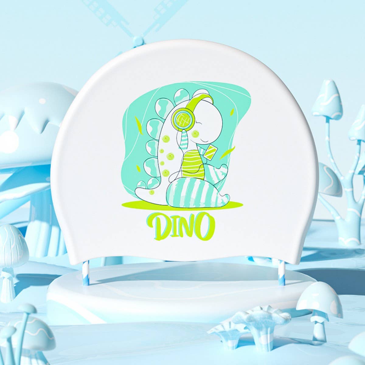 Kids Swim Cap Cartoon Cute Waterproof Silicone Hat