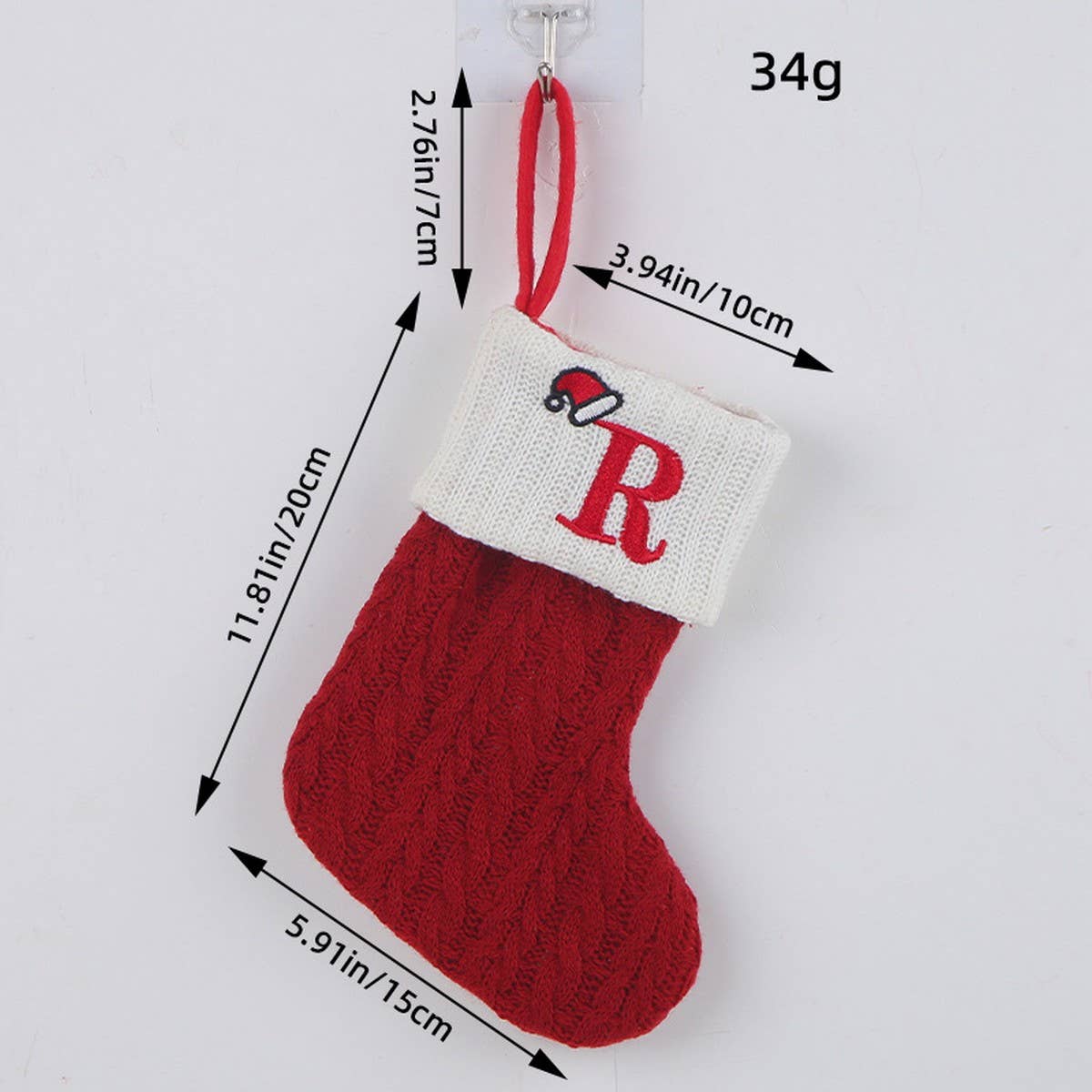 CLASSIC RED LETTER WOOL KNITTED CHRISTMAS SOCKS