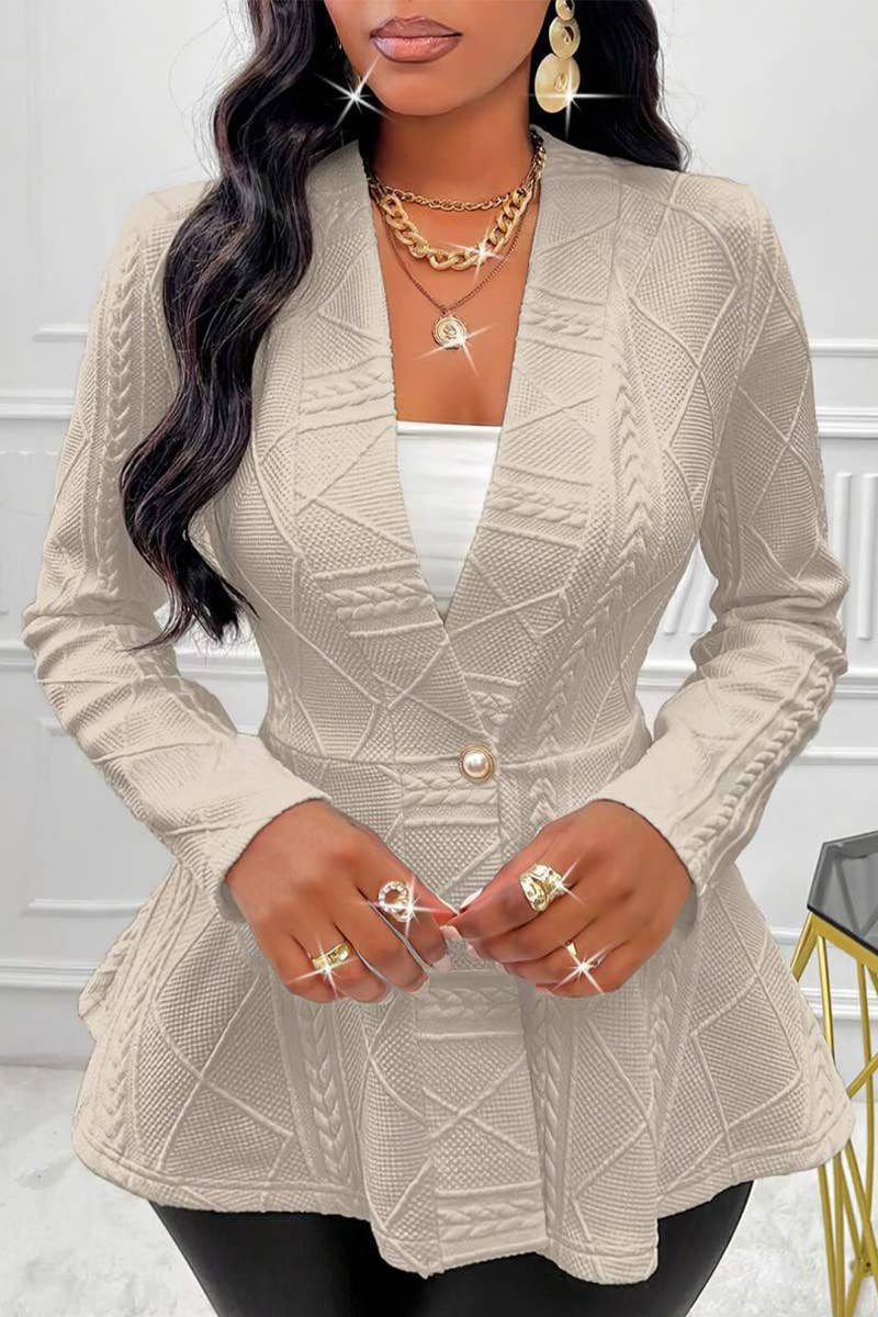 THICK-FIT FASHION JACQUARD BLAZER