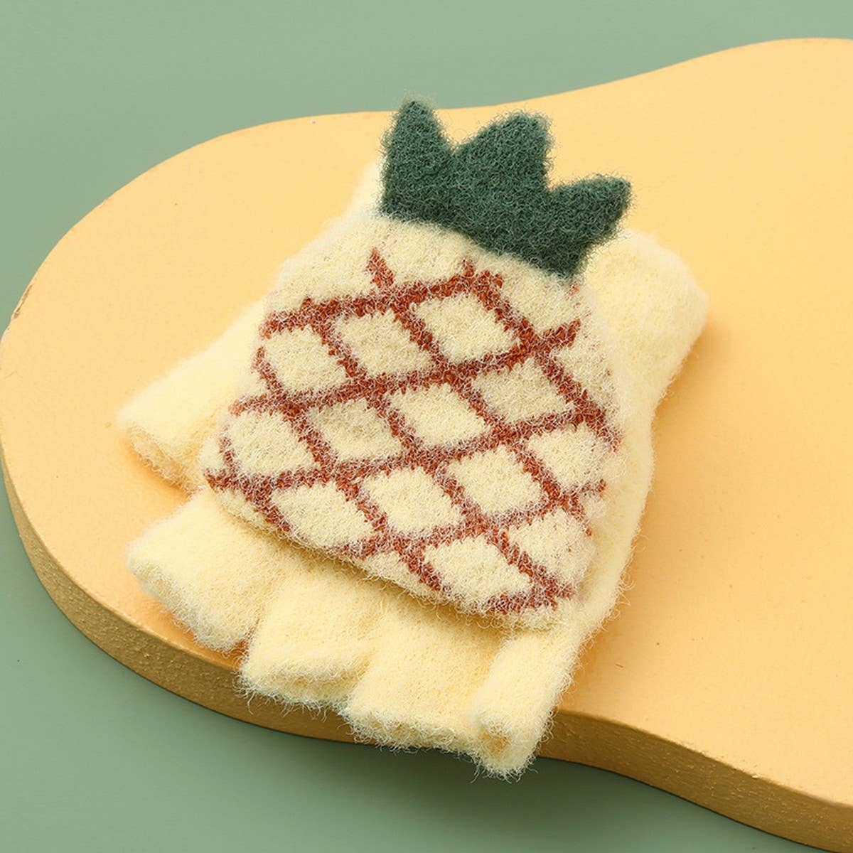 BABY HALF FINGER FLIP WRITING WARM GLOVES_CWAG0158