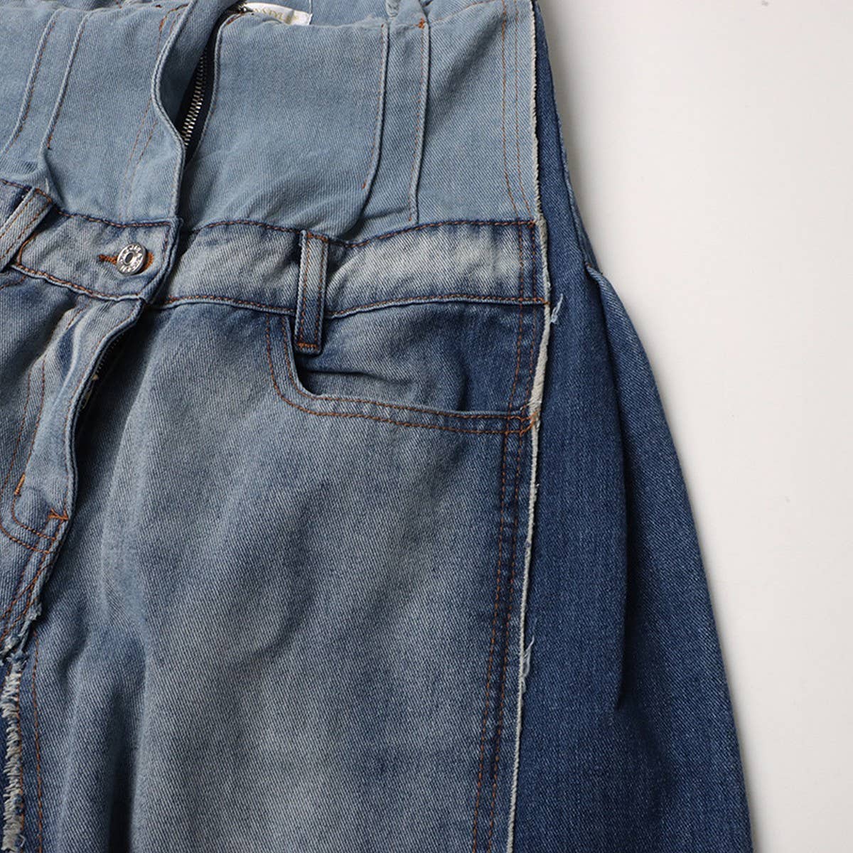 WOMENS HIGH WAISTED WIDE LEG LOOSE FITTING JEANS