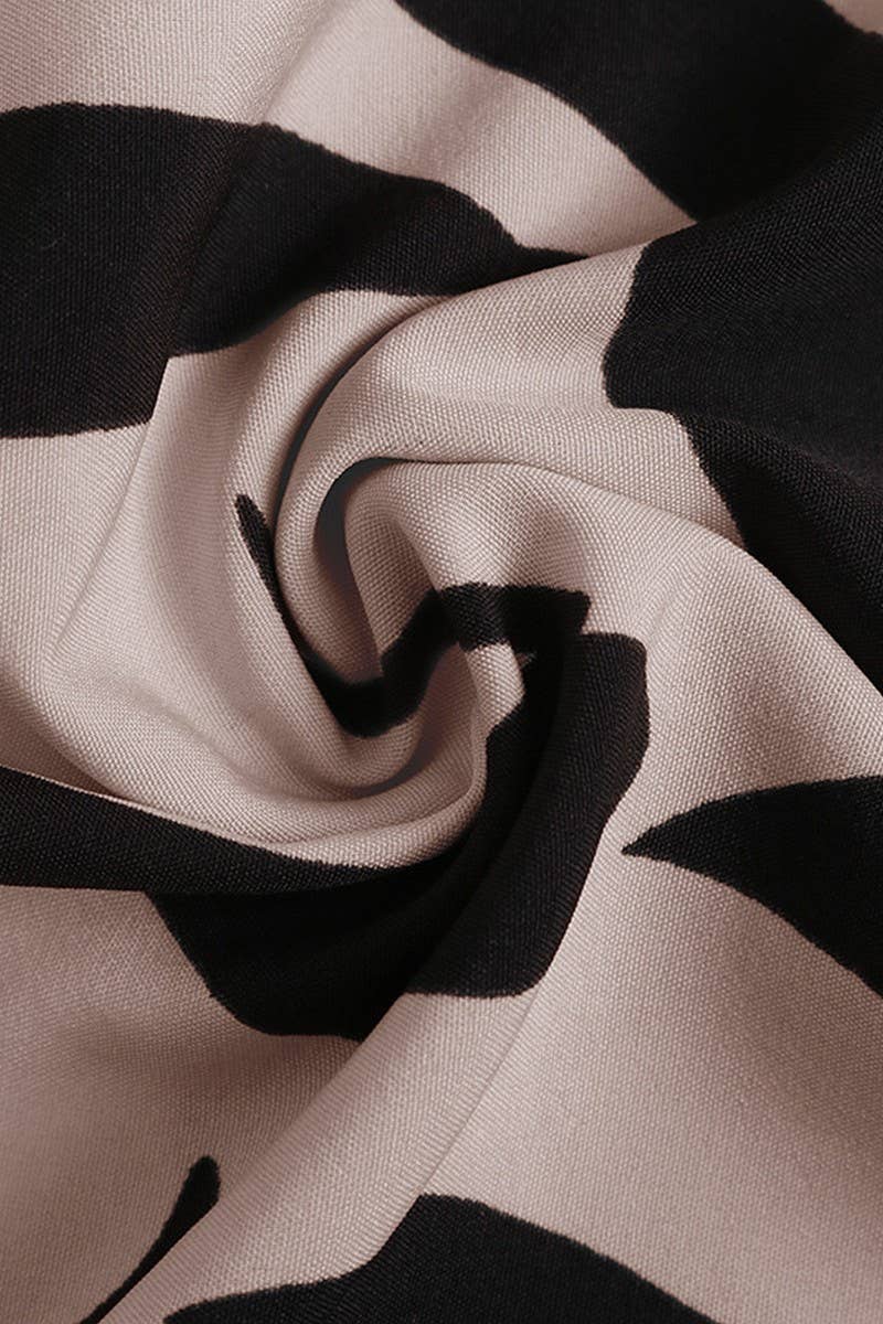 CWDMD4215_PRINTED AB STITCHING SHORT-SLEEVED DRESS