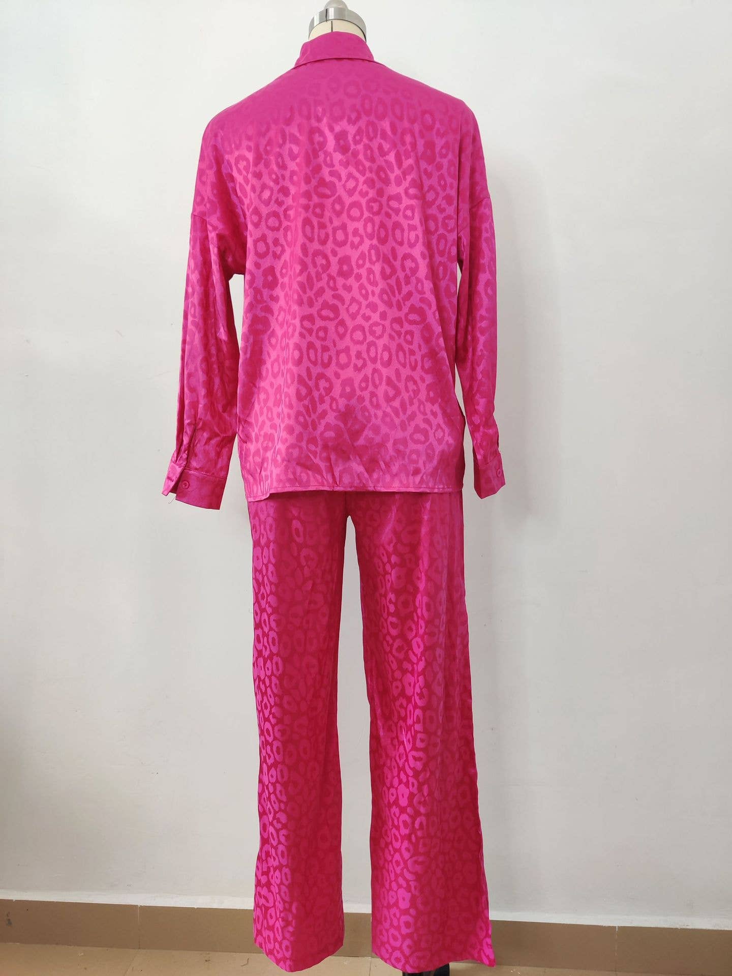 LONG SLEEVE LEOPARD PRINT FASHION WOMEN'S SUIT