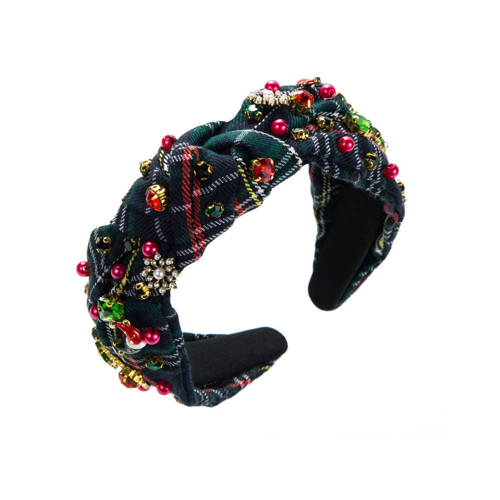CHRISTMAS FABRIC KNOTTED CHRISTMAS HEADBAND