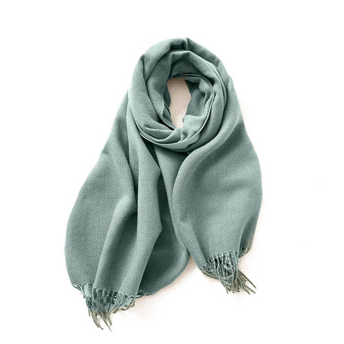 Fashion Scarf - Soft Faux Cashmere with Tassels_CWASC0174