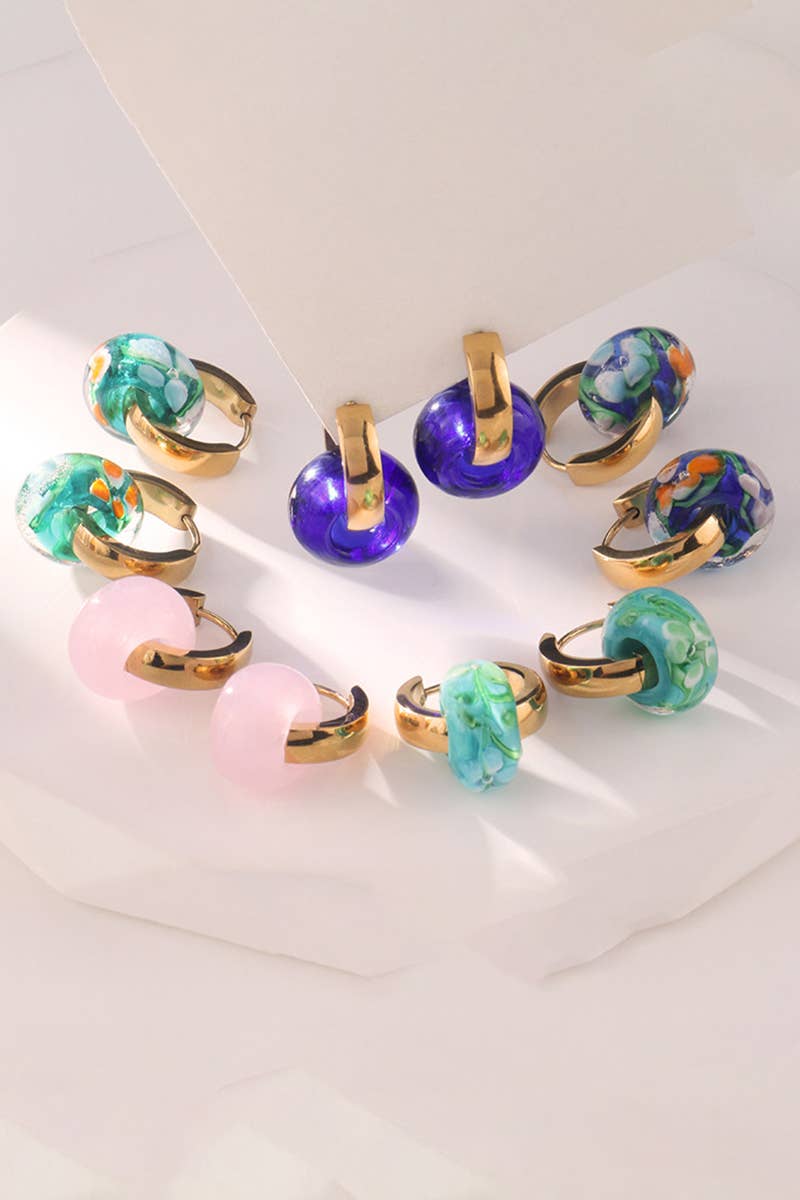 RETRO COLOR  HOOP EARRINGS_CWAJE0477