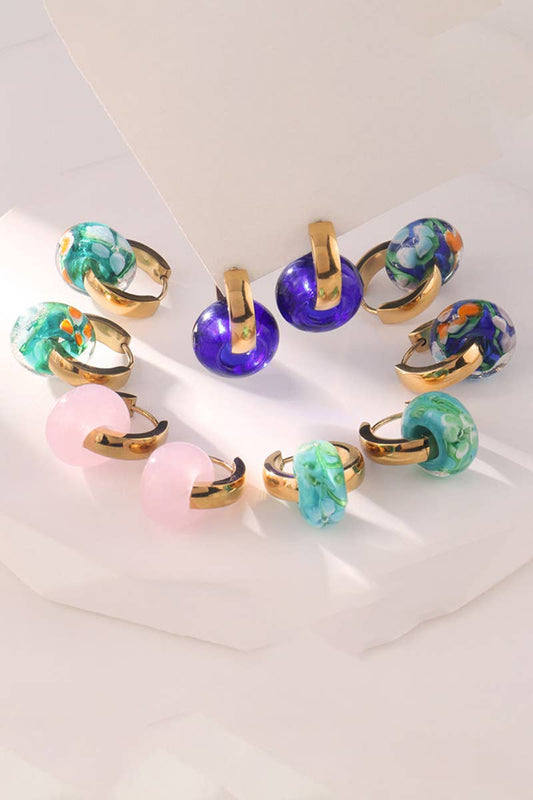 RETRO COLOR  HOOP EARRINGS_CWAJE0477