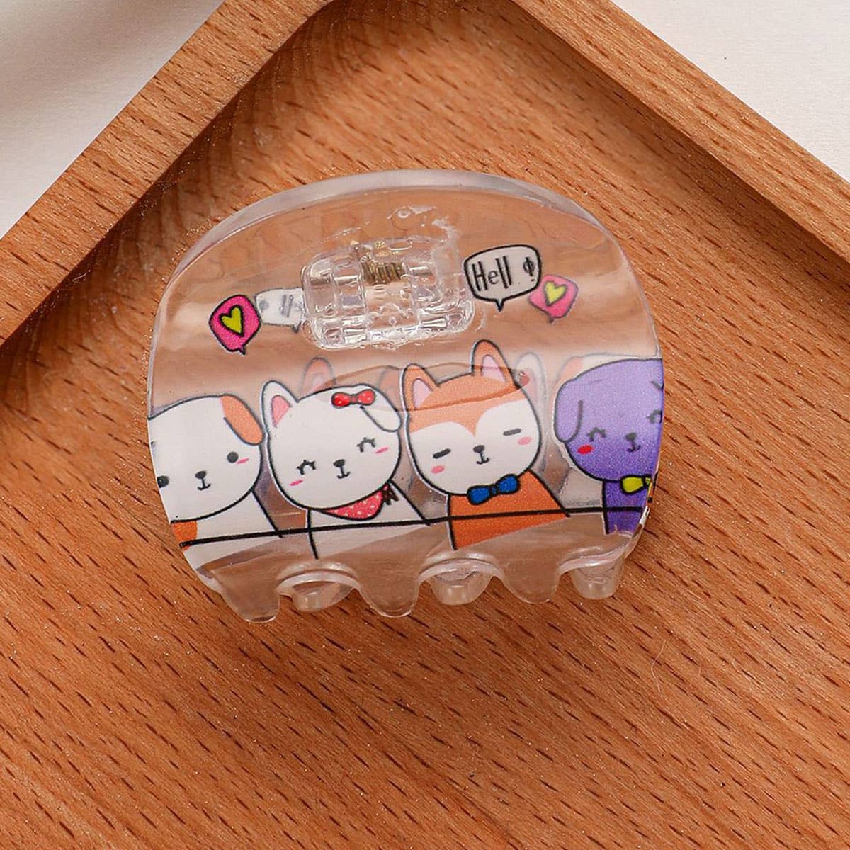 Clear Cat Mini Hair Claw,Cute Clip for Girls_CWAHA0281