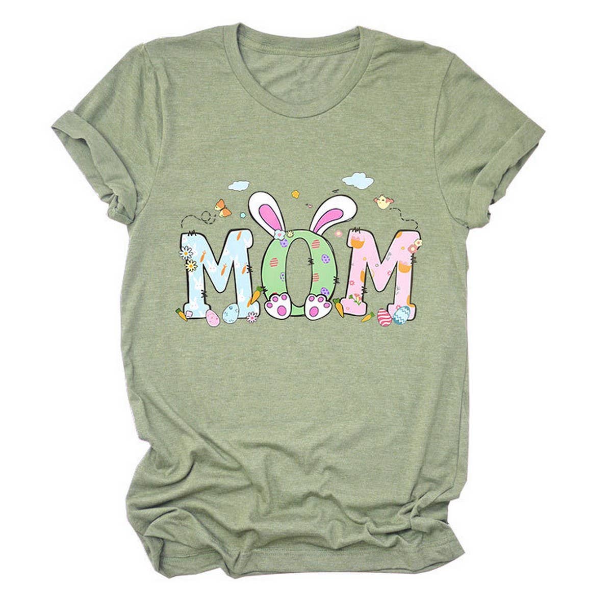 EASTER PERSONALITY FUN PRINTED SHORT SLEEVE TEES_CWTTS0783