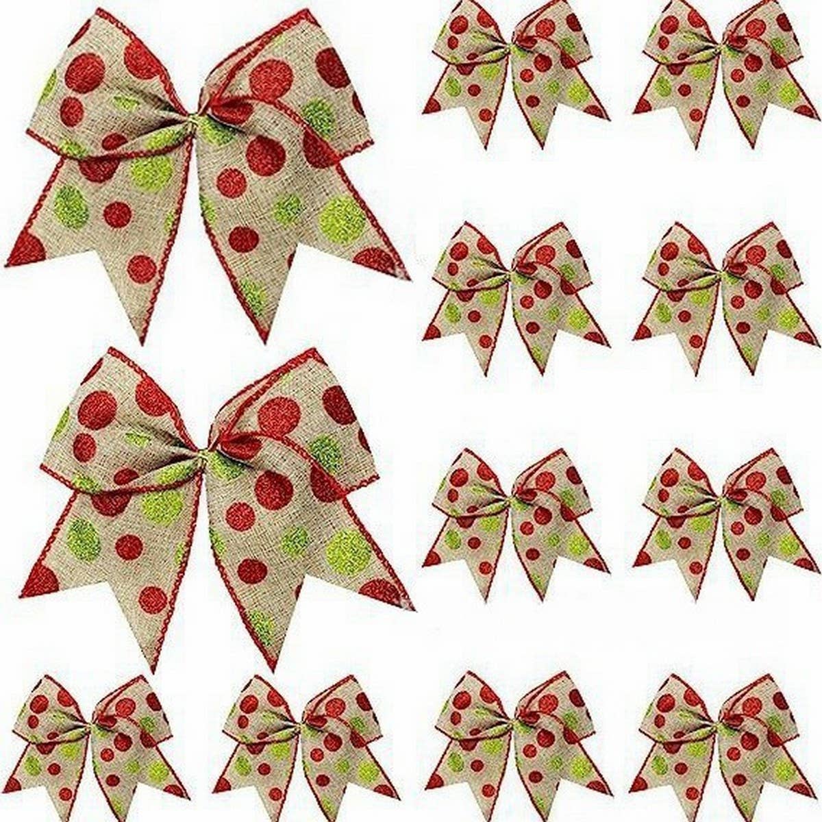 CWMM10190_POLKA DOT CHRISTMAS BOW DECORATIONS