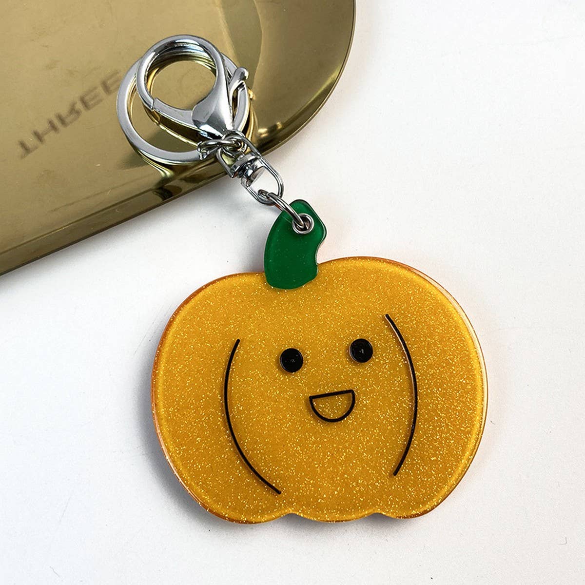 Pumpkin Keychain Makeup Mirror, Cute & Portable_CWMM6382