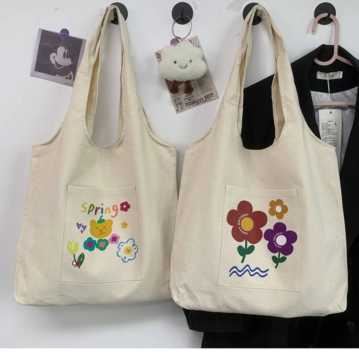 LITERARY TRAVEL SMALL FRESH CLOTH BAG_CWAB2179