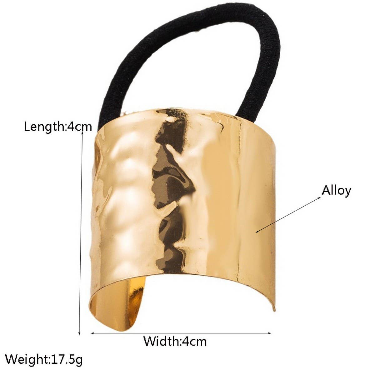 Geometric Metal Hair Tie for High Ponytail Style