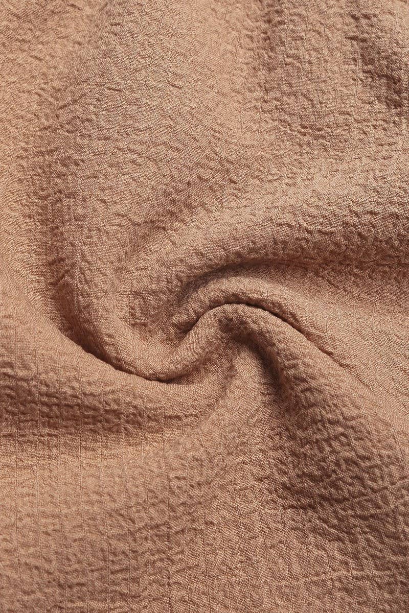 CWBSP0430_SOLID COLOR TEXTURED LAYERED WIDE-LEG SHORTS