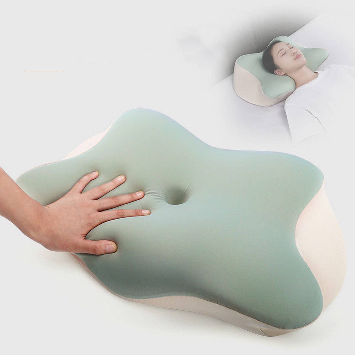 Butterfly Memory Foam Neck Pillow, A-Class Fabric_CWMM8093