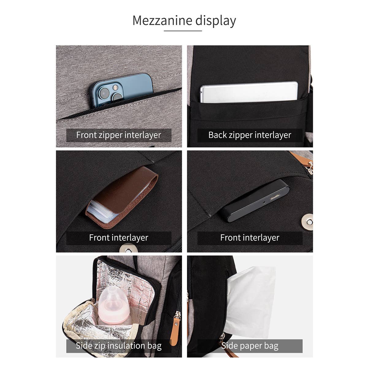 TRAVEL BACKPACK MOTHER AND BABY BAG_CWAB2224