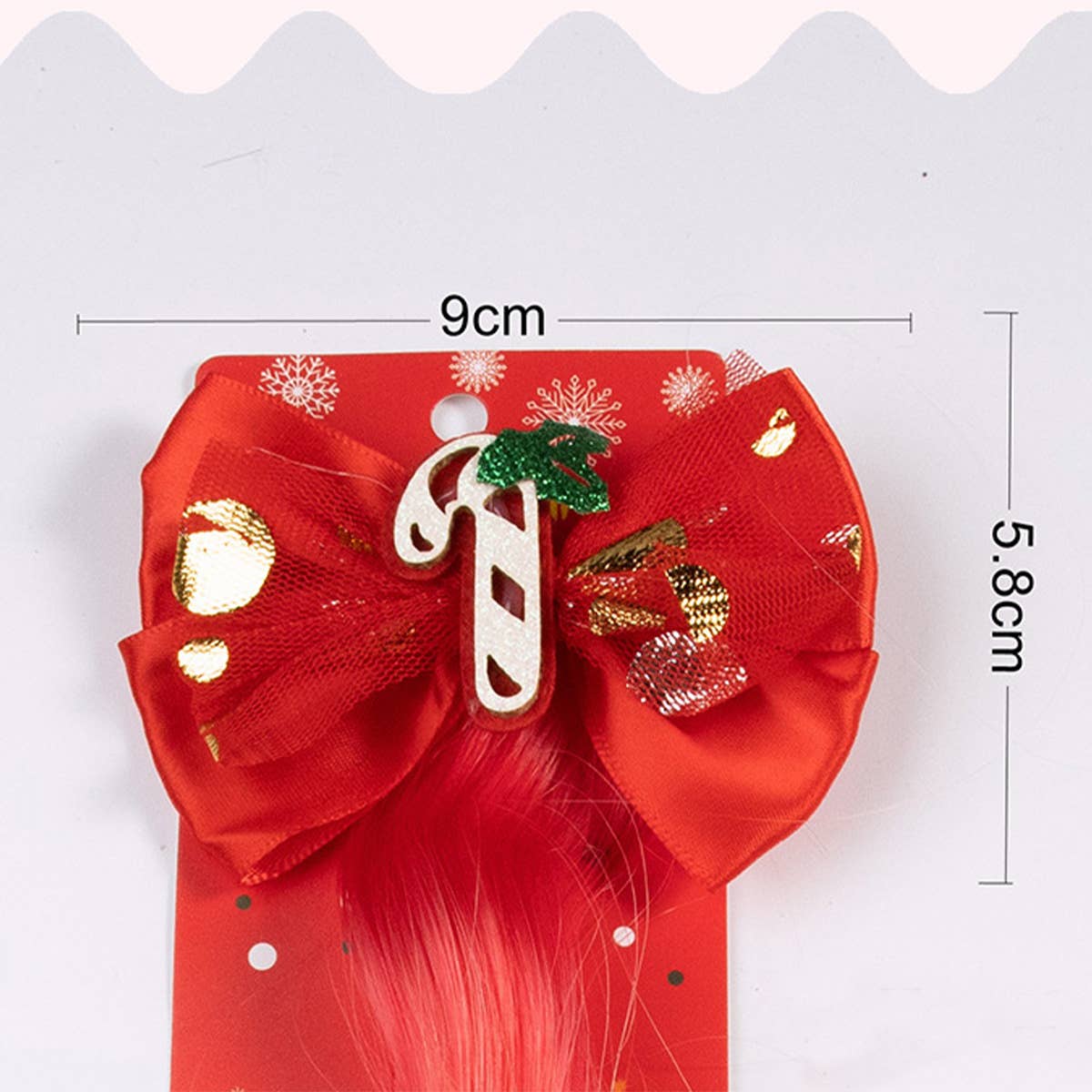 CHRISTMAS WIG SANTA CLAUS CHRISTMAS TREE BOW