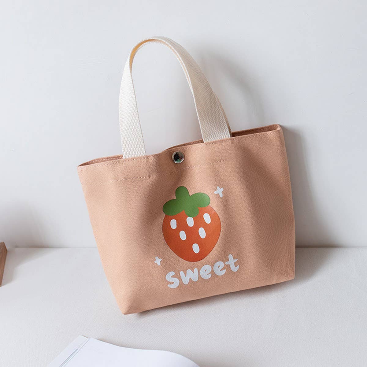 Cute Canvas Lunch Tote Bag for Women, Small_CWAB5665