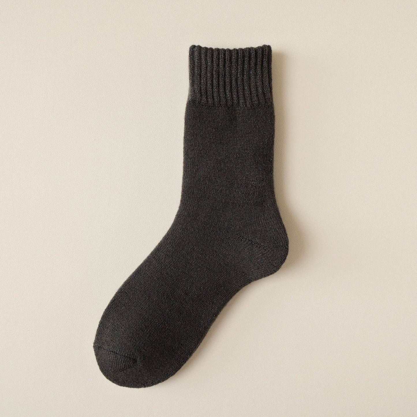 EXTRA FLEECE AND THICK PILE WARM MID-TUBE SOCKS