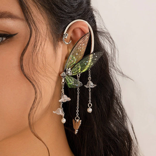 ELF EAR BUTTERFLY OUTLINE NON-PIERCING EARRINGS