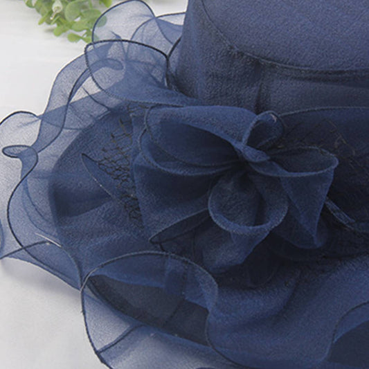 WOMEN NEW BEACH COVER FLOWER MESH HAT_CWAH1207