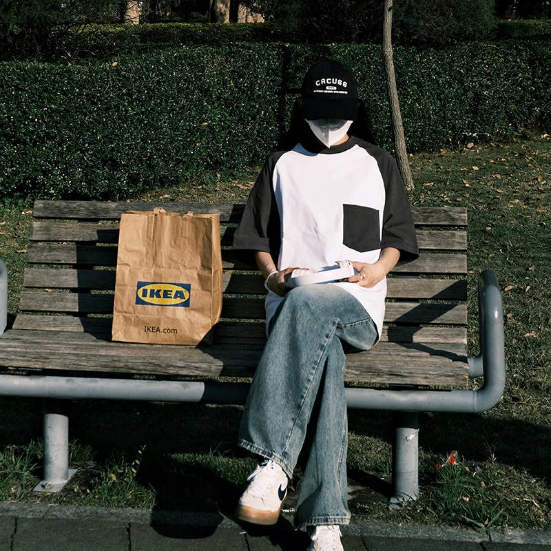 Cwtts0934_Color Contrast Pocket Design Casual T Shirt