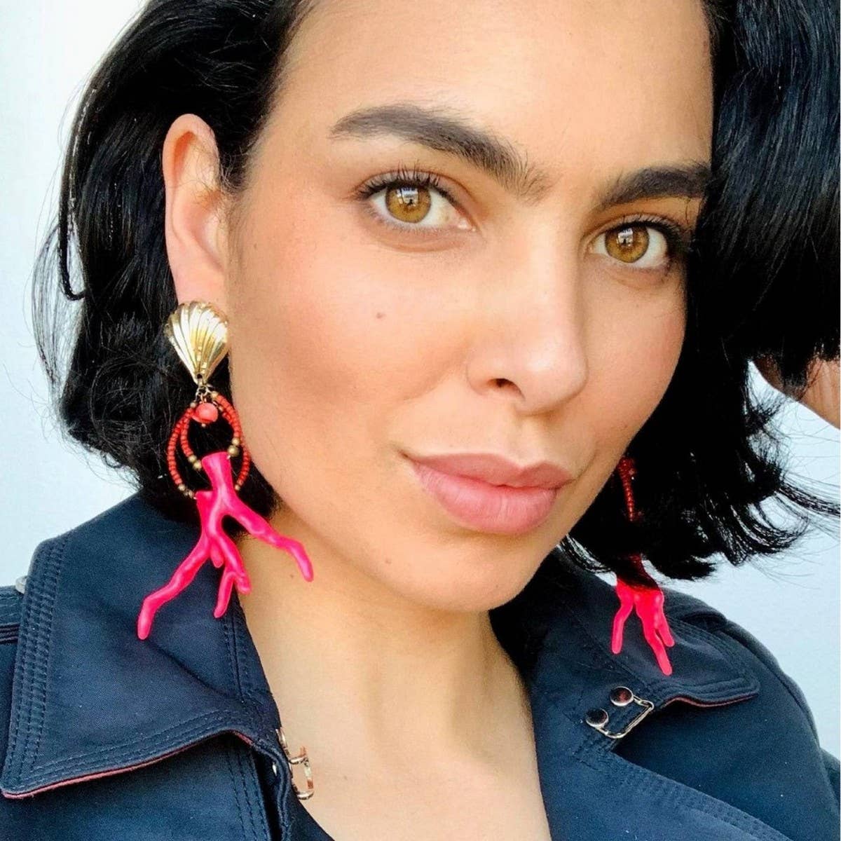 Fashion Coral Shell Ocean Earrings Stainless_CWAJE4983