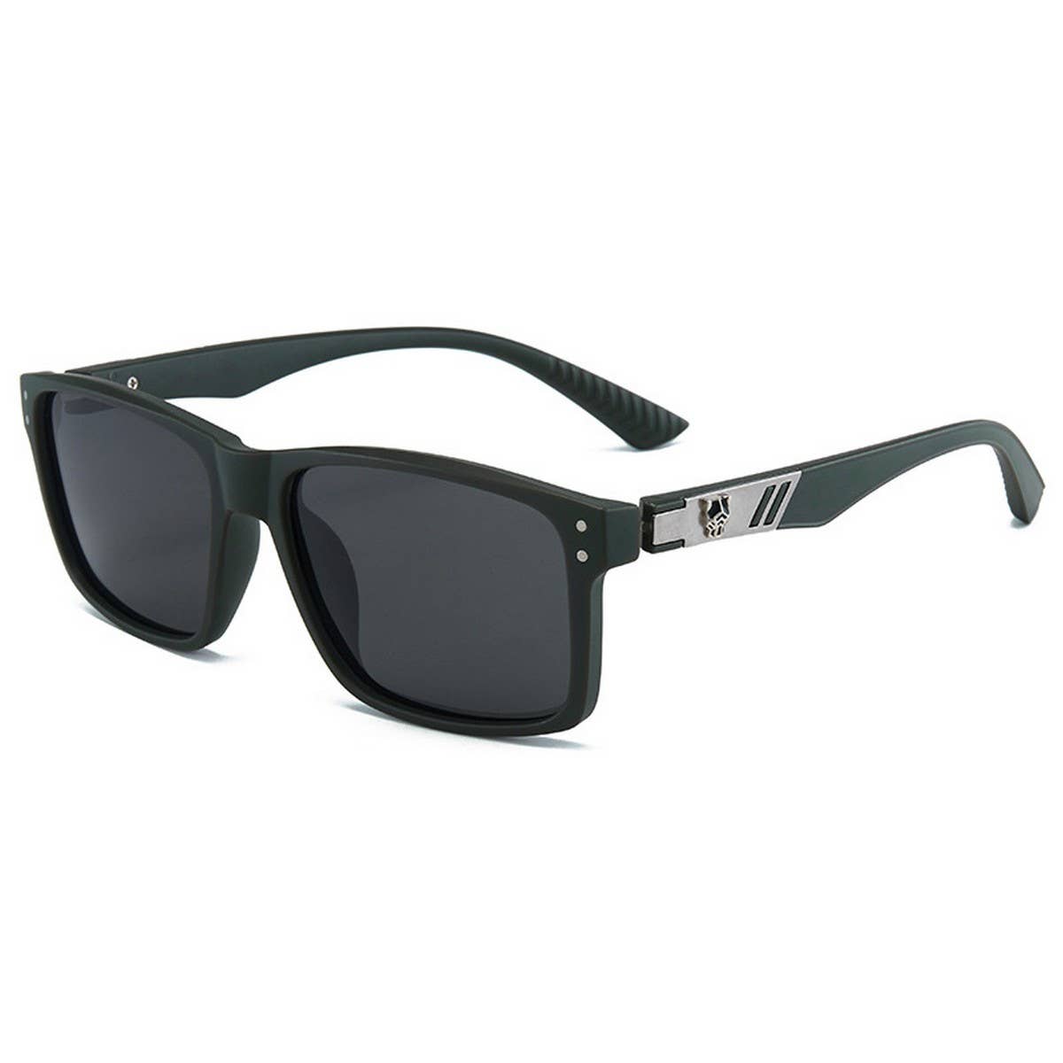 Trendy HD Polarized Rivet Square Sunglasses