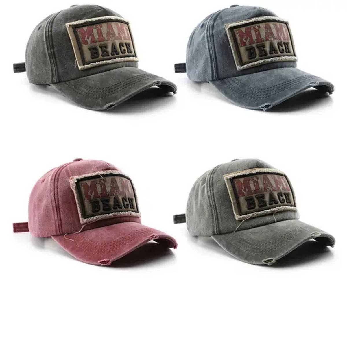 Vintage baseball cap with letter patch CWAH1274