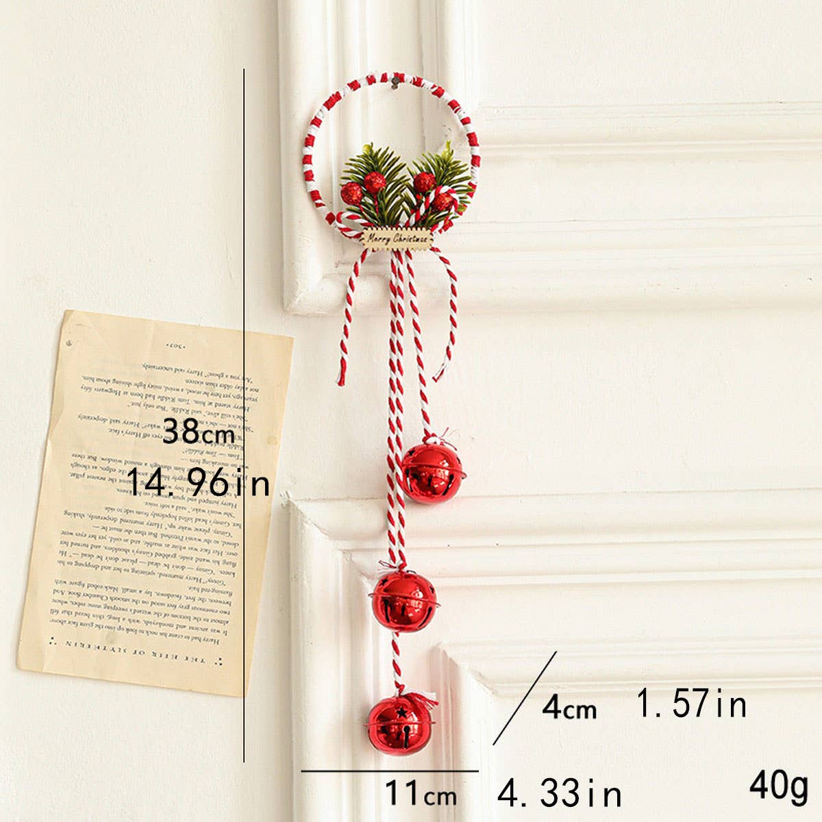 CWMM10365_CHRISTMAS BELL HANGING ORNAMENTS TREE DECORATIONS