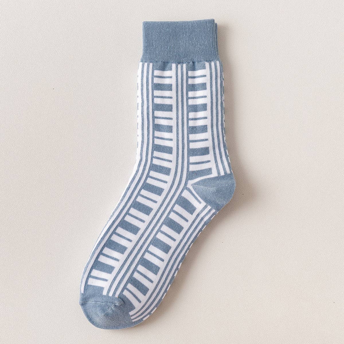 WOMEN BLUE STRIPED PLAID SOCKS